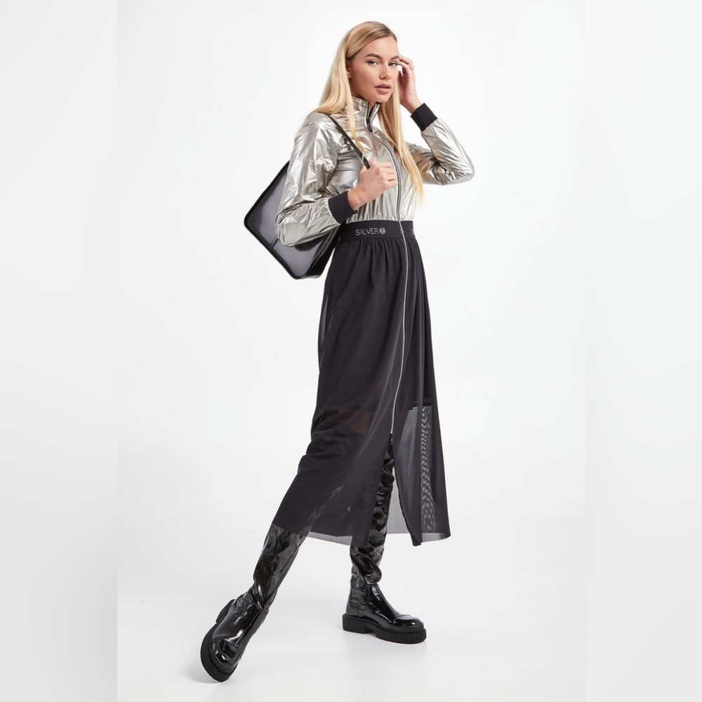 Women’s Silver and Black Sportalm Coat